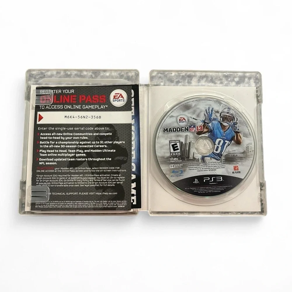 Sony PS3 Madden NFL 13 Video Game - Black and White